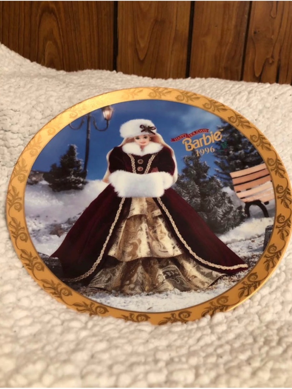 Barbie White & Gold Limited Edition Collector Plate